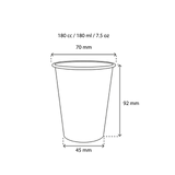 Koffiebeker karton 180cc 7.5oz Ø70 mm gestreept - 2.500 stuks