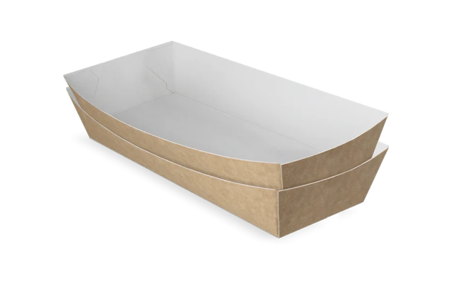 Frikandelbakjes A18 kraft/wit - 400 stuks
