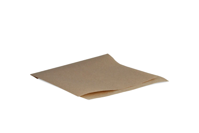 Hamburger zakje 160x160 mm kraft vetvrij papier - 2.000 stuks