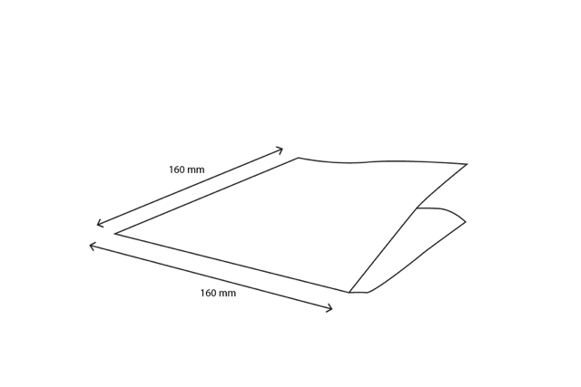 Hamburger zakje 160x160 mm kraft vetvrij papier - 2.000 stuks