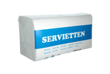 Servet 1 laags papier 1/4 vouw 330x330 mm wit - 4.500 stuks