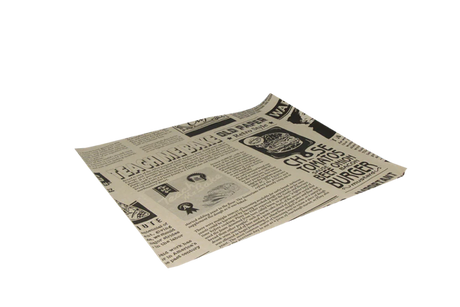 Hamburger Wrapping paper greaseproof 330x300 mm FSC®Mix newspaper Brown 