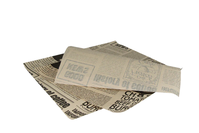 hamburgervellen vetvrij papier 330x380 mm FSC®Mix krant bruin - 2.000 stuks