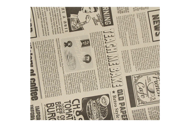 hamburgervellen vetvrij papier 330x380 mm FSC®Mix krant bruin - 2.000 stuks