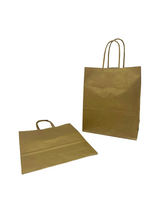 Papieren Draagtassen Goud 180+80x220mm - 50 st