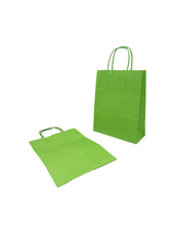 Papieren Draagtassen Groen 180+80x220mm - 50 st