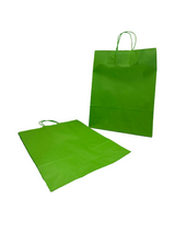 Papieren Draagtassen Groen 320+120x410mm - 50 st