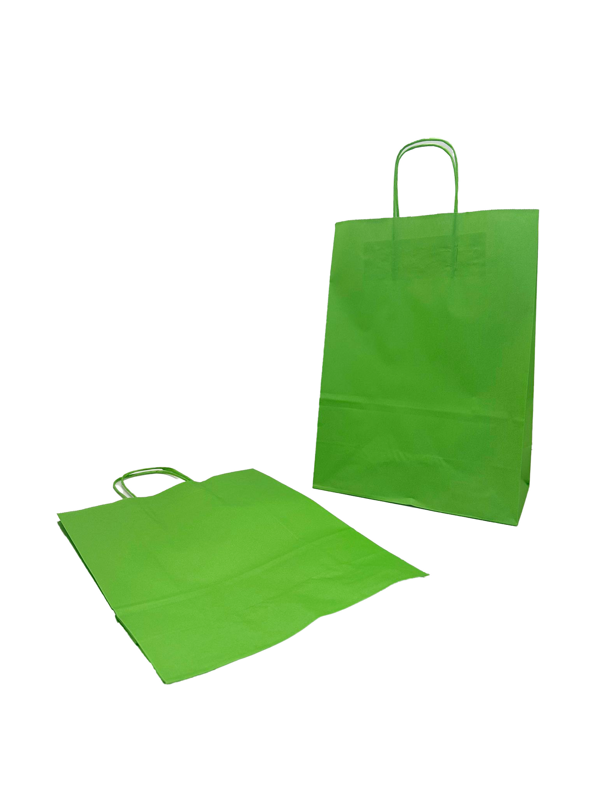 Papieren Draagtassen Groen 260+120x350mm - 50 st