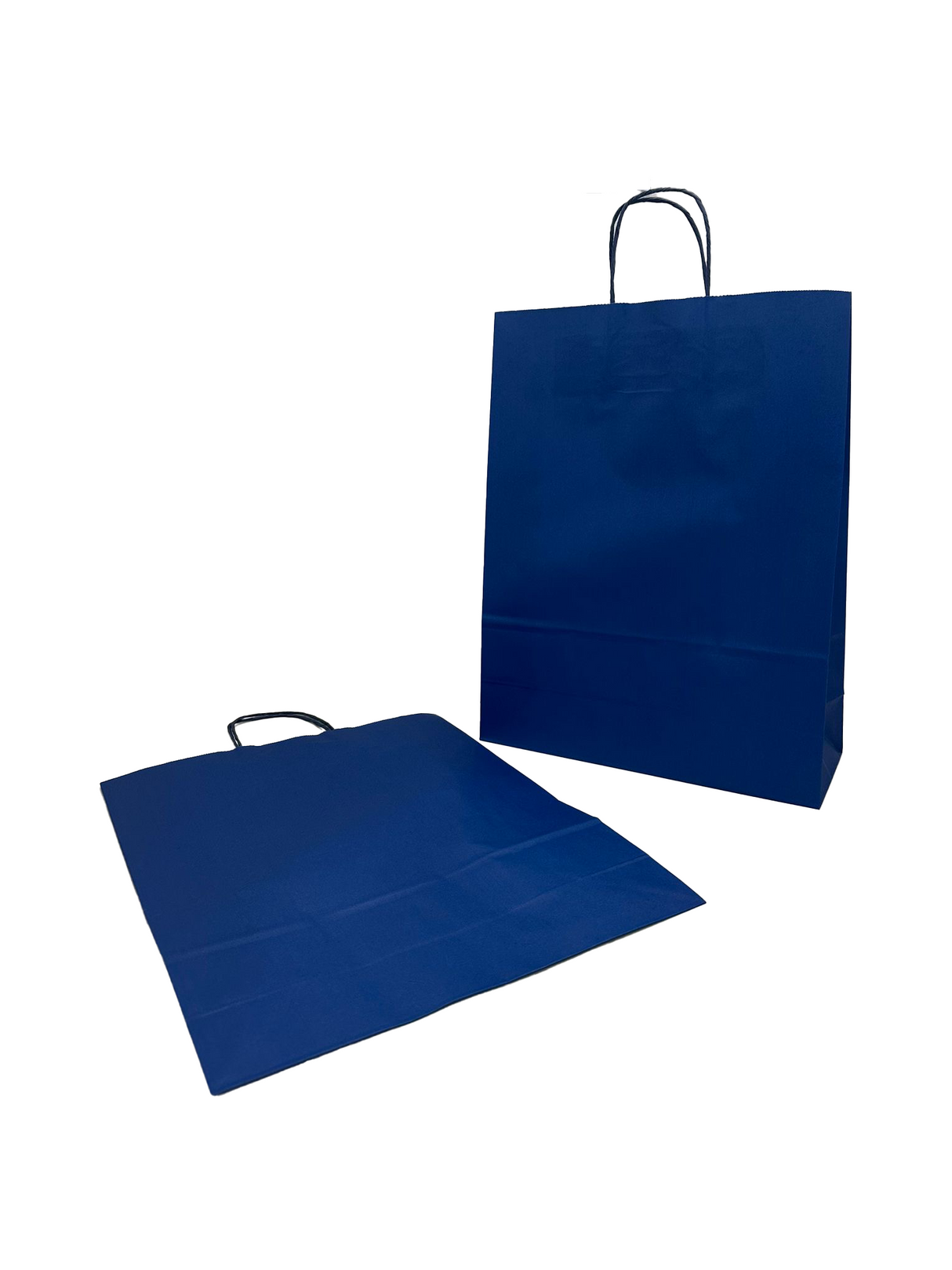 Papieren Draagtassen Donker Blauw 320+120x410mm - 50 st