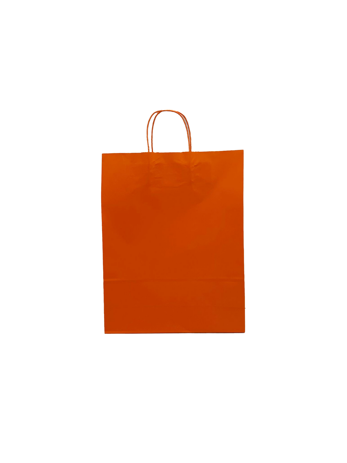 Papieren Draagtassen Oranje 320+120x410mm - 50 st