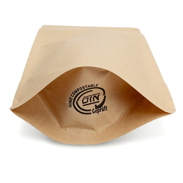 Kraft thuis composteerbare stazak 15x9x23cm - 100 st