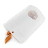 Witte thuis composteerbare stazak met ovaal venster 10x6x15cm - 100 st