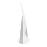 Witte thuis composteerbare stazak met ovaal venster 10x6x15cm - 100 st