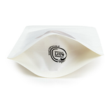 Witte thuis composteerbare stazak met ovaal venster 10x6x15cm - 100 st