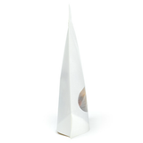 Witte thuis composteerbare stazak met ovaal venster 13x8x20,5cm - 100 st