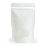 Witte thuis composteerbare stazak met ovaal venster 13x8x20,5cm - 100 st