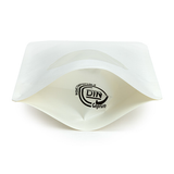 Witte thuis composteerbare stazak met ovaal venster 13x8x20,5cm - 100 st