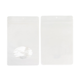 Witte thuis composteerbare stazak met ovaal venster 15x9x23cm - 100 st