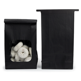 Blokbodemzakken Zwart met Sluiting en Venster 15,2x7x26,7cm - 100 stuks