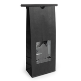 Blokbodemzakken Zwart met sluiting en venster 108x64x267mm - 100 st.