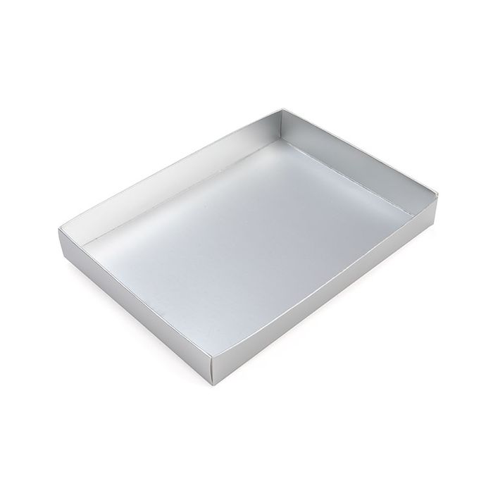 Paper Box Bottom Matte Silver 137x25x191mm 