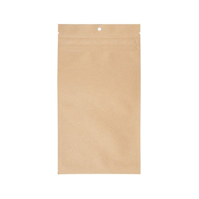 Grip Seal Bags w/ Child Resistant Zipper Kraft 127 x208 mm 