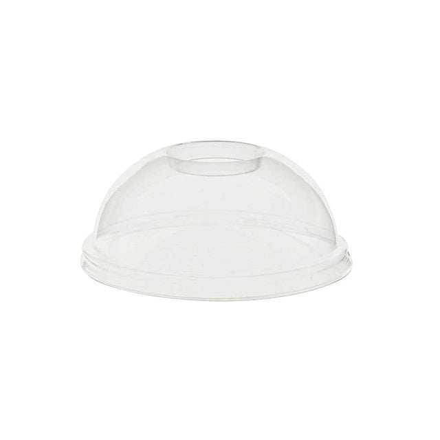 Dome cover rPET Ø 95 mm Straw hole (2000 pieces) [GB