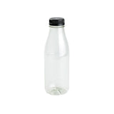 rPET bottles 500 ml clear/black lid 