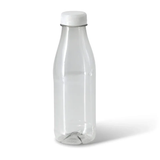 rPET bottles 500 ml clear/white lid