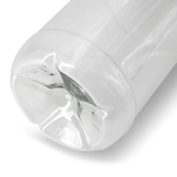 Flessen van gerecycled PET - 500 ml Transparant/Zwart Deksel - 198 st