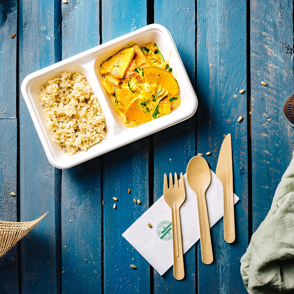 Menubak Suikerriet 1000 ml, 23x14,5x5 cm - 500 stuks