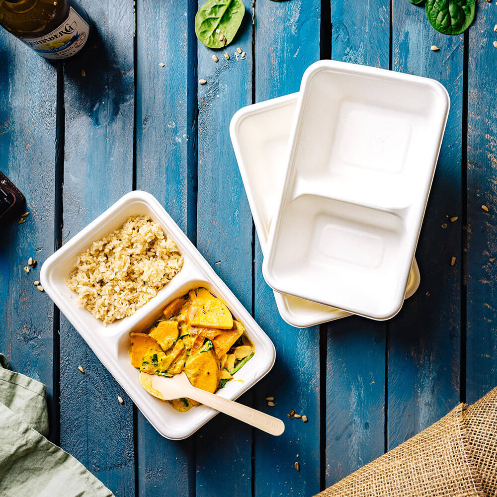 Menubak Suikerriet 1000 ml, 23x14,5x5 cm - 500 stuks