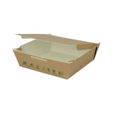 Take-away Dozen Karton 22x6,6x21 cm 1700 ml Bruin bio-gecoat - 300 stuks