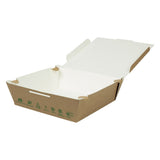 Take-away Dozen Karton 22x6,6x21 cm 1700 ml Bruin bio-gecoat - 300 stuks