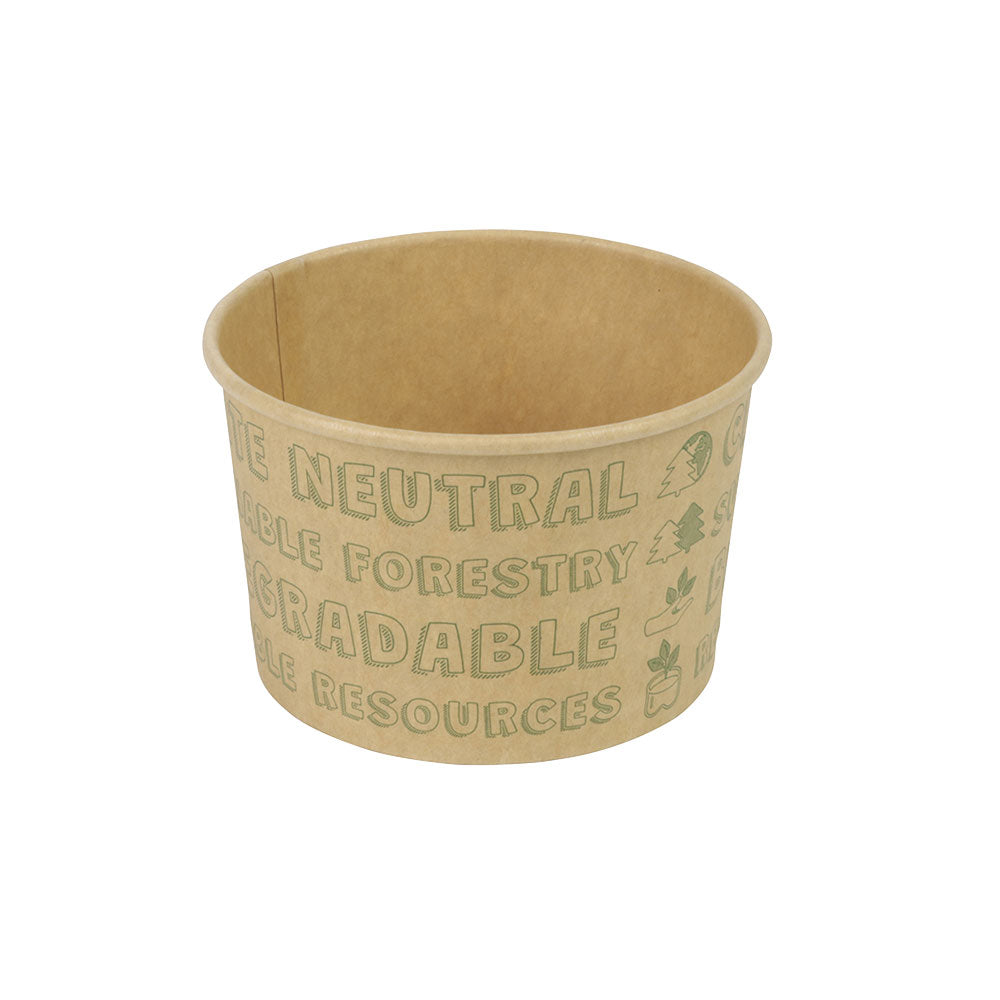 Ijsbekers Papier 150 ml ongebleekt, EcoUp - 1.000 stuks