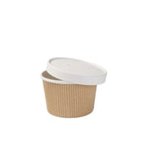 Geribbelde soepbeker Bruin 375 ml - 500 stuks