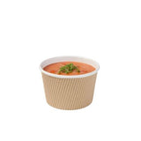 Geribbelde soepbeker Bruin 375 ml - 500 stuks