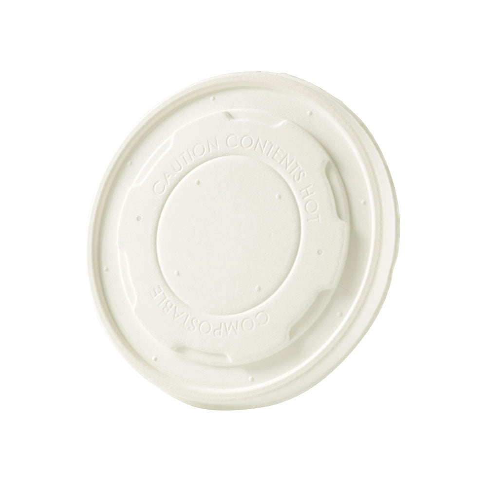 Flat Lid Paper Ø 115 mm White Closed 