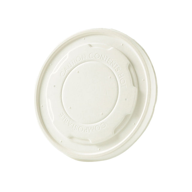 Flat Lid Paper Ø 115 mm White Closed 