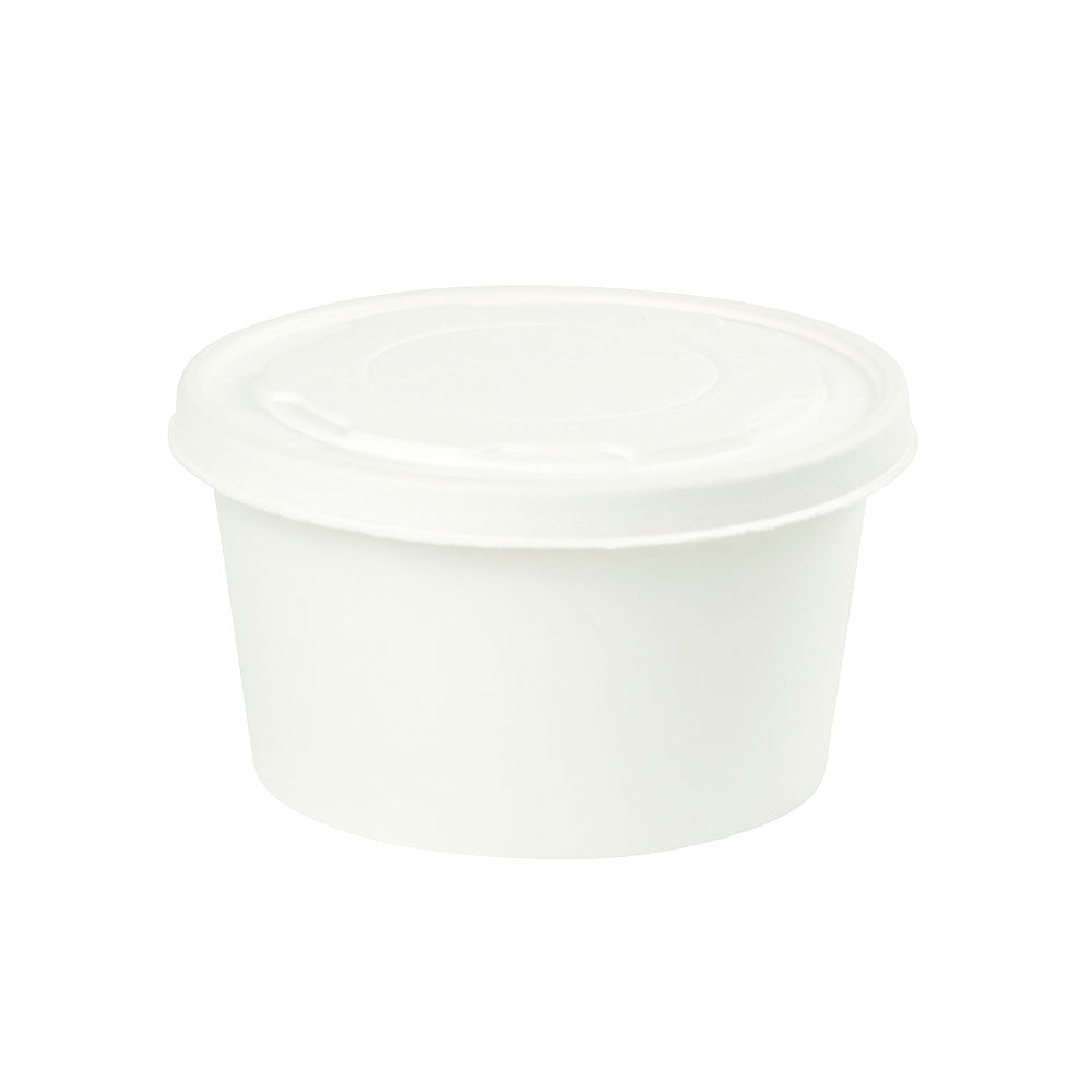 Platte Deksel Papier Ø 115 mm Wit Gesloten - 500 stuks