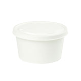 Platte Deksel Papier Ø 115 mm Wit Gesloten - 500 stuks