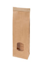 Krafft bags w/window brown 7,5x4,5x24 mm Reclosable 