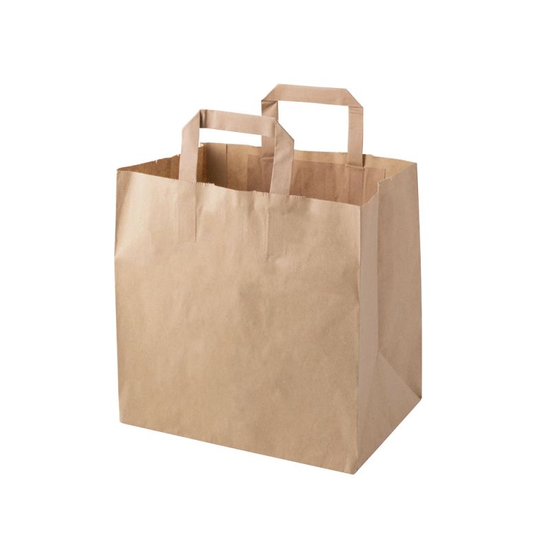 Carrier bags made of recycled paper 26 × 17 × 25 cm brown (250 pieces) [GB