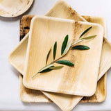 Vierkant Palmblad Bord, 20x20cm - 200 stuks