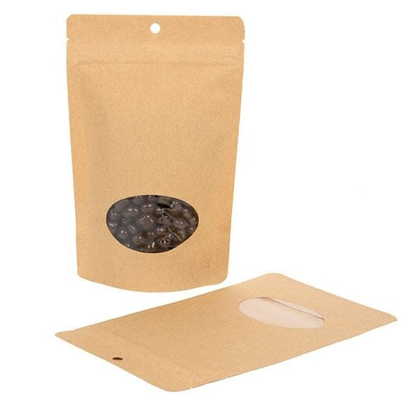 Eco Stand Up Pouches Kraft 113 grams 130x79x206mm 