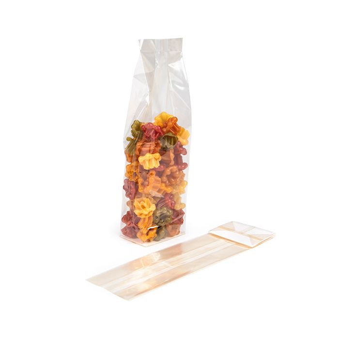 Blokbodemzakken Home Compostable 70x51x254mm met Papieren kaart - 100 st