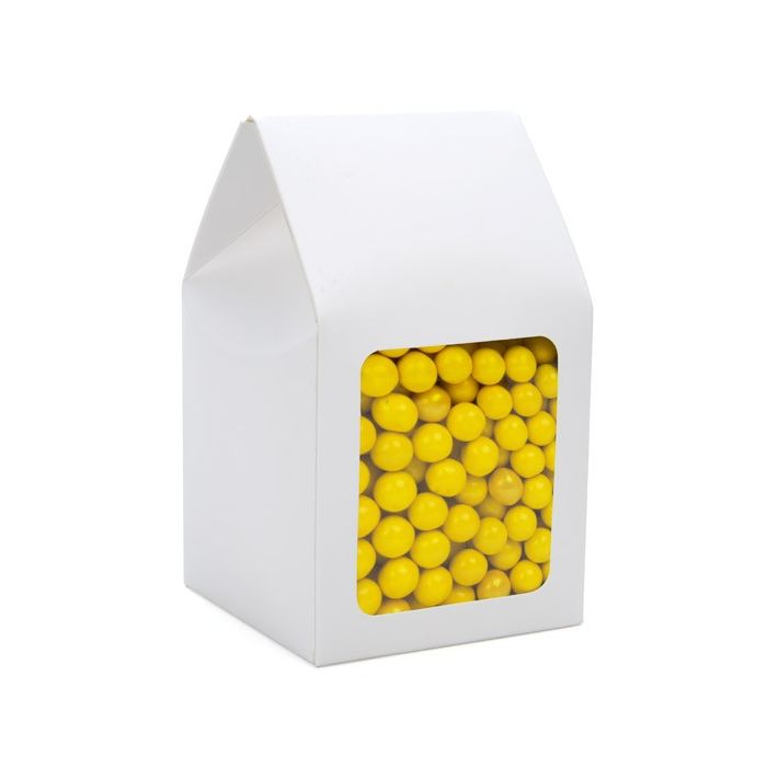 Kraftdoosjes met Venster glanzend Wit 90x90x165mm - 25 st