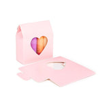 Geschenkdoosjes Roze met Hartvormig Venster 89x38x102 mm - 25 stuks