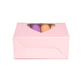 Geschenkdoosjes Roze met Hartvormig Venster 89x38x102 mm - 25 stuks