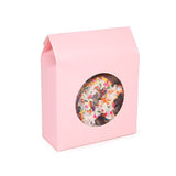 Kraftdoosjes Roze Met Rond Venster 105x44x133 mm - 25 stuks